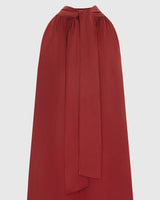 Ruby Halterneck Satin Dress | Deep Red