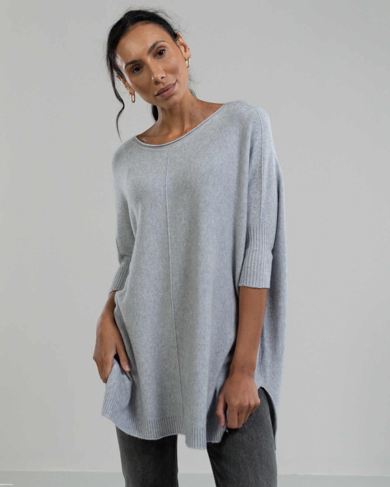 Slouchy sales grey sweater