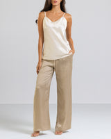 Bianca Satin Trousers | Beige