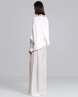 Asymmetric Draped | Ivory | Seamless Knit