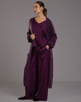 Eliza Satin Blouse | Violet