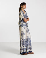 Ottilie Elastic Waist Silk Trousers | Navy