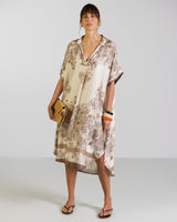 Ottilie Silk Kaftan Dress | Beige