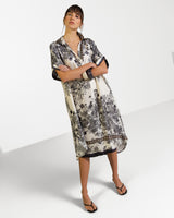 Ottilie Silk Kaftan Dress | Black