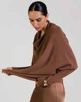 Asymmetric Draped | Maple | Seamless Knit