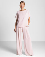 Gabriella Pleated Elastic Waist Trousers | Dusty Pink