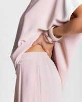 Gabriella Pleated Elastic Waist Trousers | Dusty Pink