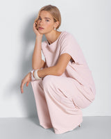 Gabriella Pleated Elastic Waist Trousers | Dusty Pink