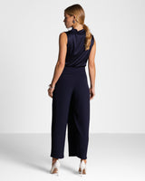 Ophelia Asymmetric Wrap Trousers | Navy