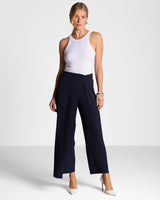 Ophelia Asymmetric Wrap Trousers | Navy