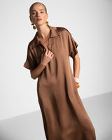 Cleo Satin Kaftan Dress | Maple