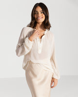 Jade Sheer Top | Ivory