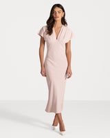 Juliette V Neck Dress | Dusty Pink