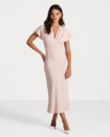 Juliette V Neck Dress | Dusty Pink