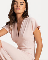 Juliette V Neck Dress | Dusty Pink
