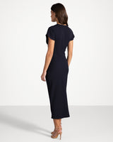 Juliette V Neck Dress | Navy