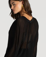 Jade Sheer Top | Black