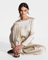 Matilda Satin Long Sleeve | Cream