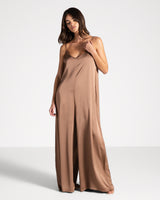 Audrey Satin Jumpsuit | Maple