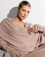 Asymmetric Draped | Mocha | Seamless Knit