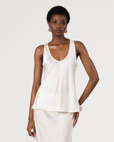Demi Satin Vest Top | Ivory