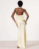 Lexi Satin Maxi Skirt | Butter Yellow