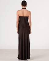 Lexi Satin Maxi Skirt | Cocoa Soleil