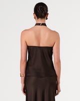 Carmen Backless Halterneck Top | Cocoa Soleil