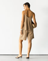 Penny Elastic Waist Shorts | Beige