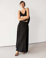 Willa Elastic Waist Skirt | Black