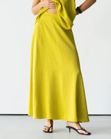 Willa Elastic Waist Skirt | Lime