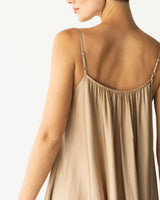 Nyra Slip Satin Maxi Dress | Taupe