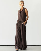 Sylvia Vest Top | Espresso Brown