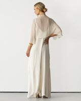 Brienne Lightweight Cape | Cream