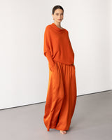 Asymmetric Draped | Burnt Orange | Seamless Knit