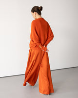 Asymmetric Draped | Burnt Orange | Seamless Knit