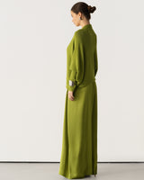 Asymmetric Draped | Olive Green | Seamless Knit