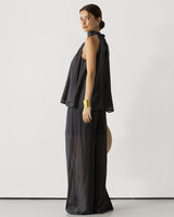 Clotilde Lightweight Elastic Waist Pants | Black