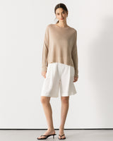 Amelie Lightweight Linen Top | Taupe