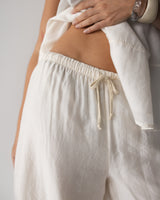 Clotilde Lightweight Elastic Waist Pants | Ivory