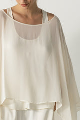 Emberly Lightweight Poncho | Cream