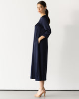 Dahlia Satin Dress | Navy