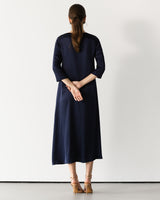 Dahlia Satin Dress | Navy