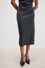 Wilde Ruched Dress | Dark Grey Melange