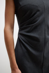 Neve Ruched Dress | Dark Grey Melange