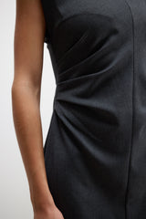 Wilde Ruched Dress | Dark Grey Melange