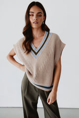 Poppy Knitted Vest | Mocha | Wool-Cashmere Blend