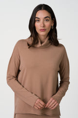 Kaia Roll Neck | Chestnut Brown | Fine Knit