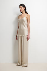 Cordelia Satin Vest | Light Beige