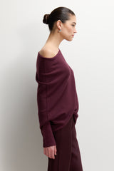 Asymmetric Draped | Amethyst Plum | Seamless Knit